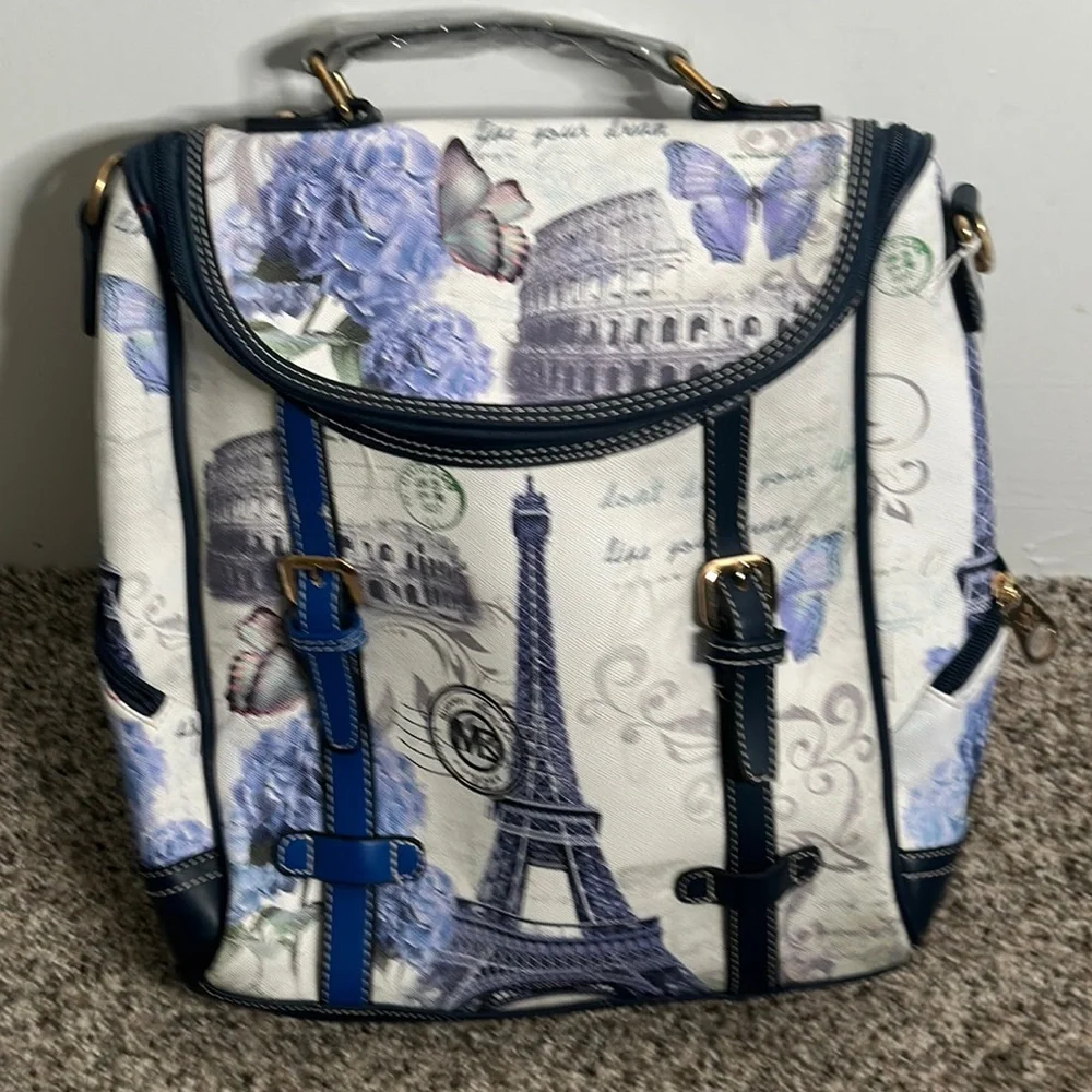 Michael Michelle bag pack navy blue gray